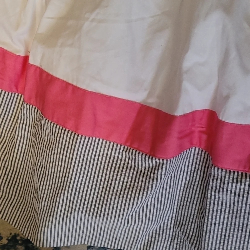 Gymboree pink white seersucker dress sz 10 new with tags K16